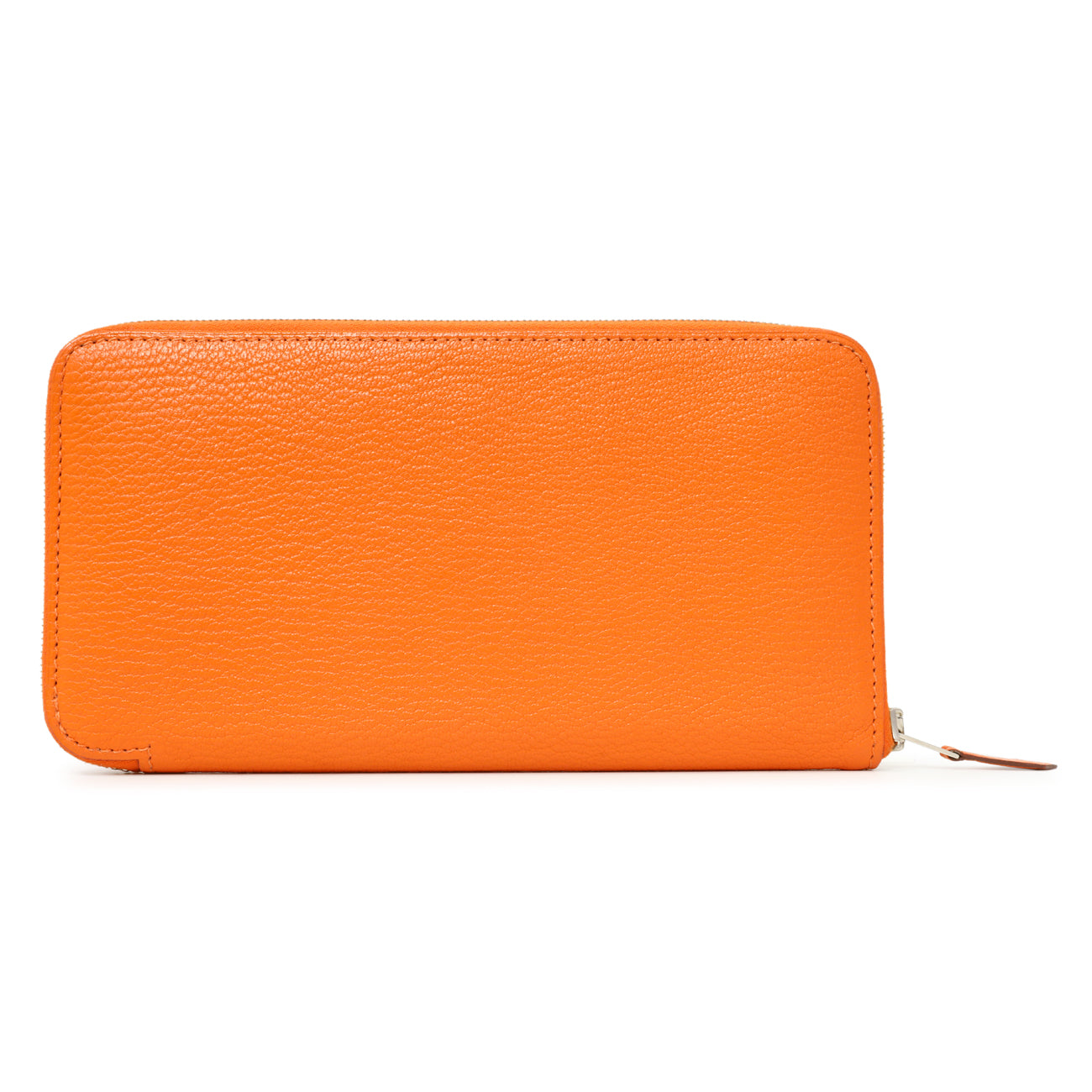 Exclusive Hermes Orange Chevre Mysore Azap Wallet — Side View