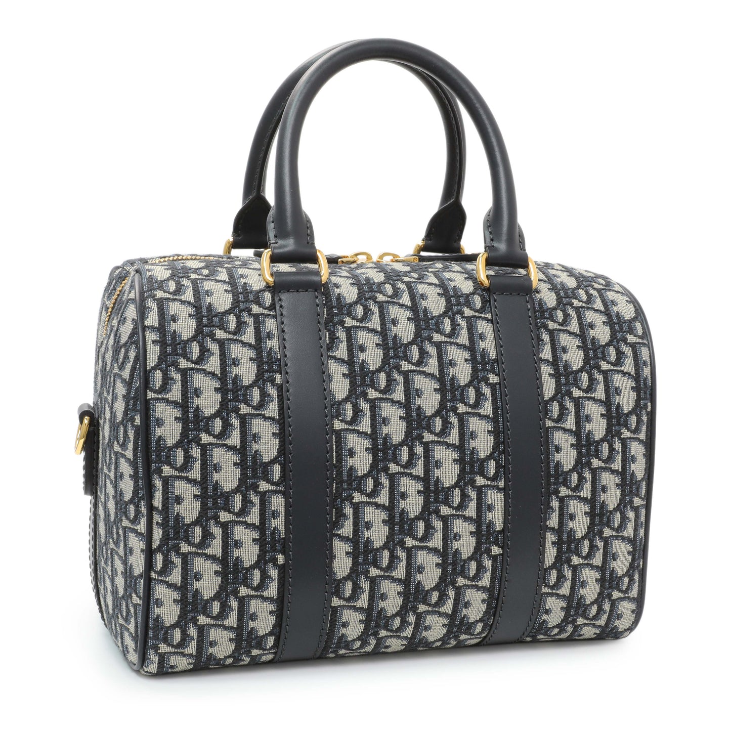 Exclusive Christian Dior Oblique Groove 25 Bowling Bag — Side View