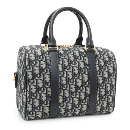 Exclusive Christian Dior Oblique Groove 25 Bowling Bag — Side View