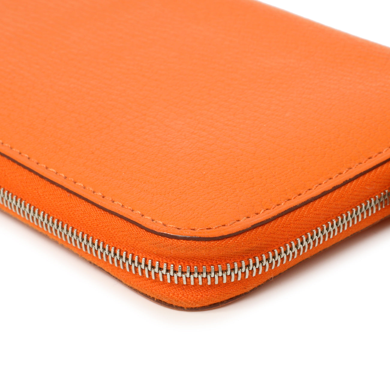 Exclusive Hermes Orange Chevre Mysore Azap Wallet — Alternate View 7