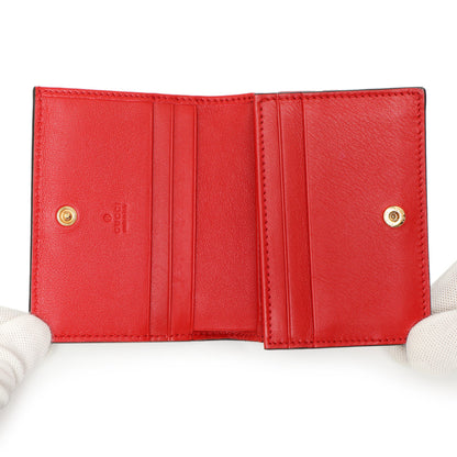 Exclusive Gucci GG Supreme Monogram Apple Card Case Wallet — Top View