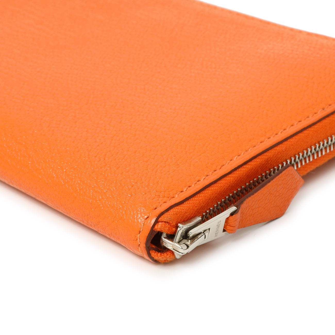 Exclusive Hermes Orange Chevre Mysore Azap Wallet — Alternate View 9