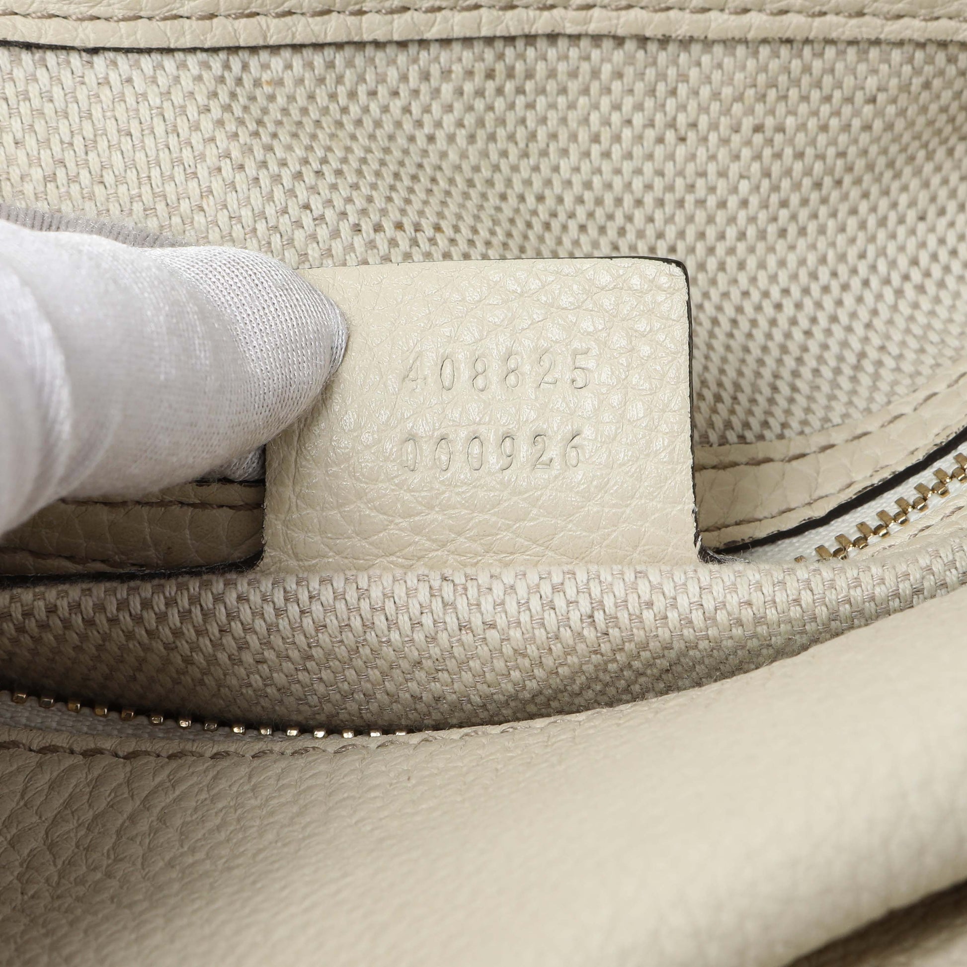 Exclusive Gucci Ivory Soho Pebbled Leather Hobo Shoulder Bag — Alternate View 10