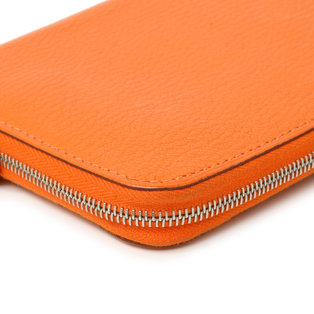 Exclusive Hermes Orange Chevre Mysore Azap Wallet — Alternate View 11