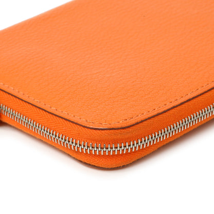 Exclusive Hermes Orange Chevre Mysore Azap Wallet — Alternate View 11