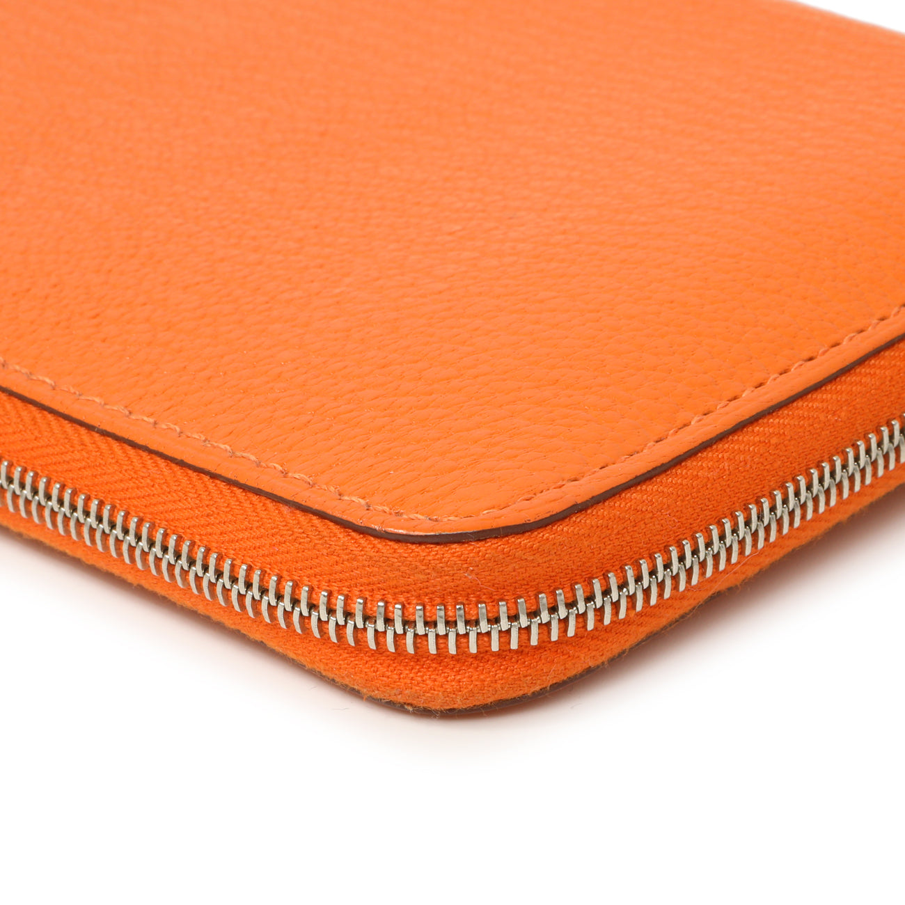 Exclusive Hermes Orange Chevre Mysore Azap Wallet — Alternate View 10