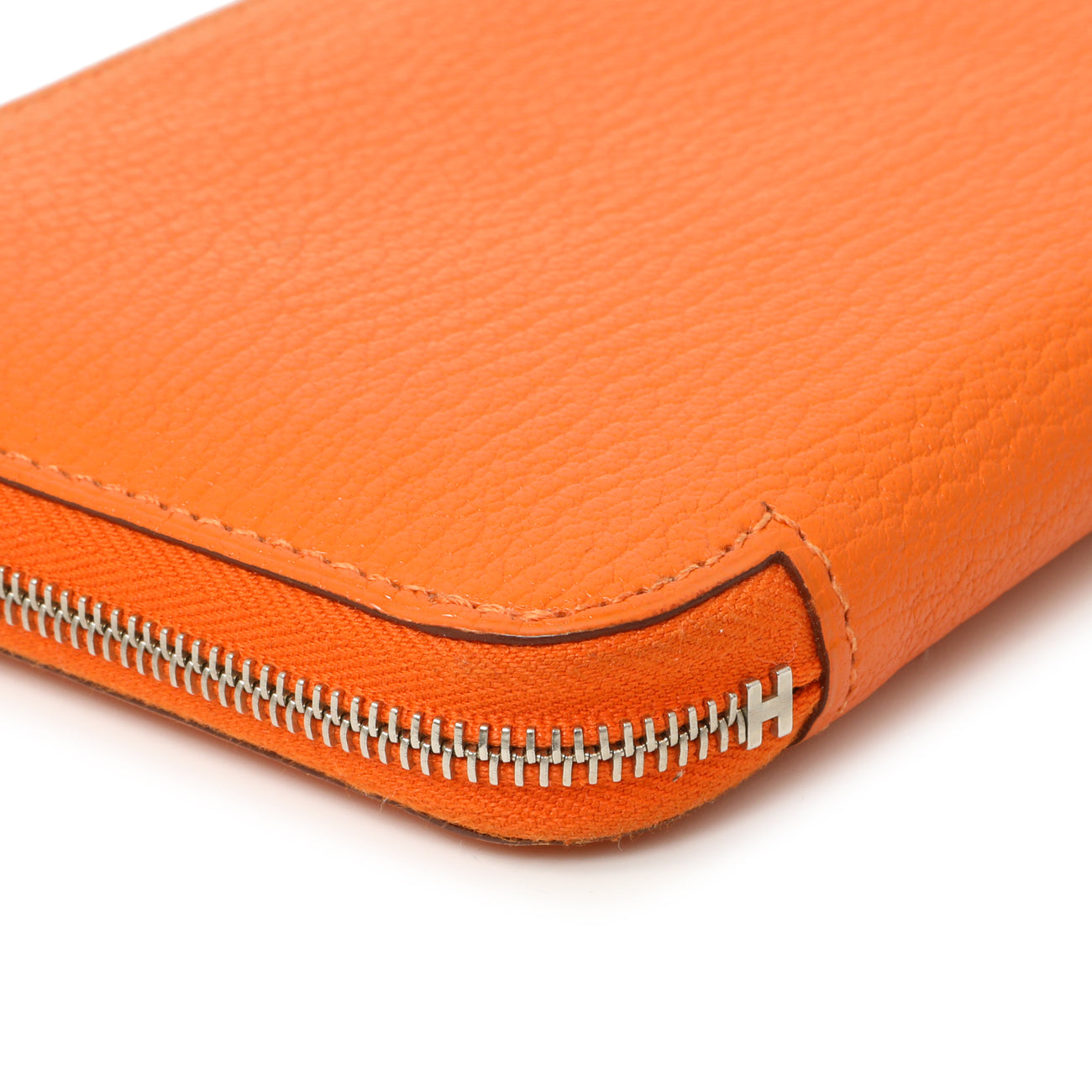 Exclusive Hermes Orange Chevre Mysore Azap Wallet — Alternate View 8