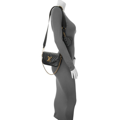 Exclusive Louis Vuitton Black Calfskin New Wave Multi Pochette — Alternate View 7