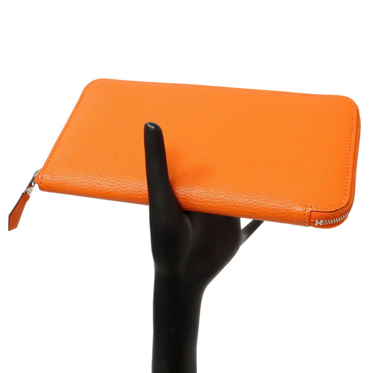 Exclusive Hermes Orange Chevre Mysore Azap Wallet — Alternate View 15
