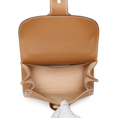 Exclusive Delvaux Vegetal Grained Rodeo Calfskin Brillant Mini Surpiqué — Top View