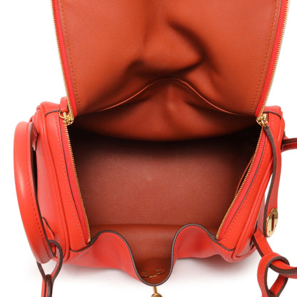 Exclusive Hermes Rouge Tomate Swift Lindy 26 — Top View