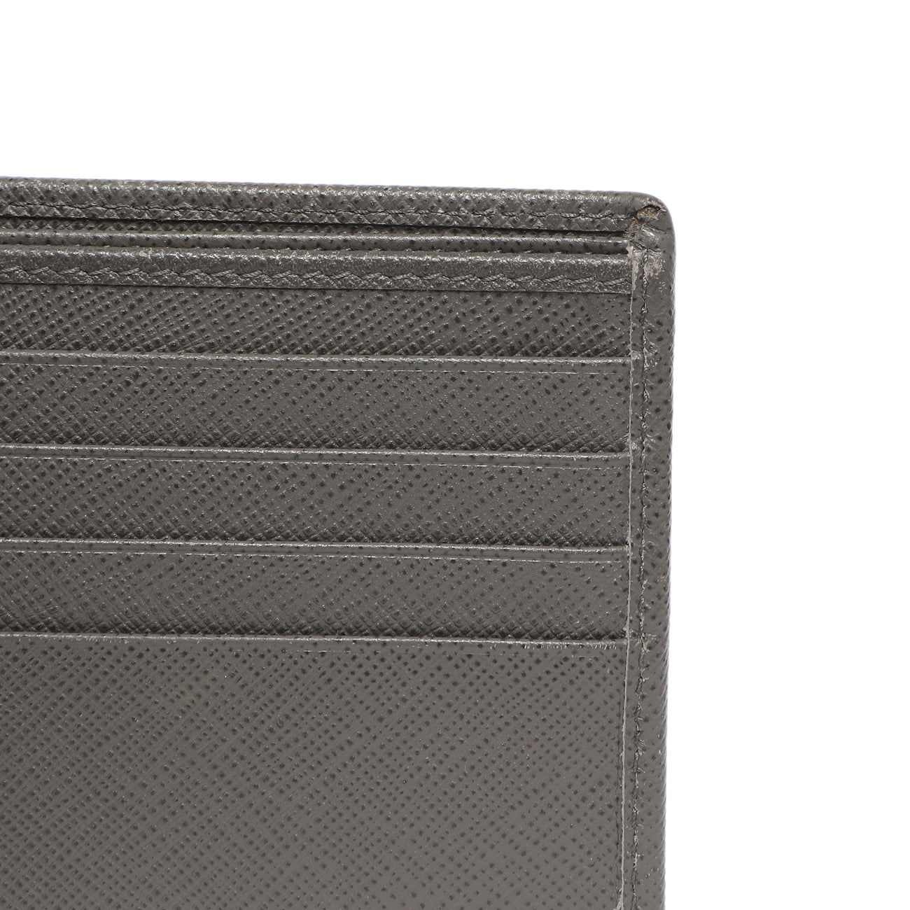 Exclusive Prada Grey Saffiano Bifold Wallet — Alternate View 10