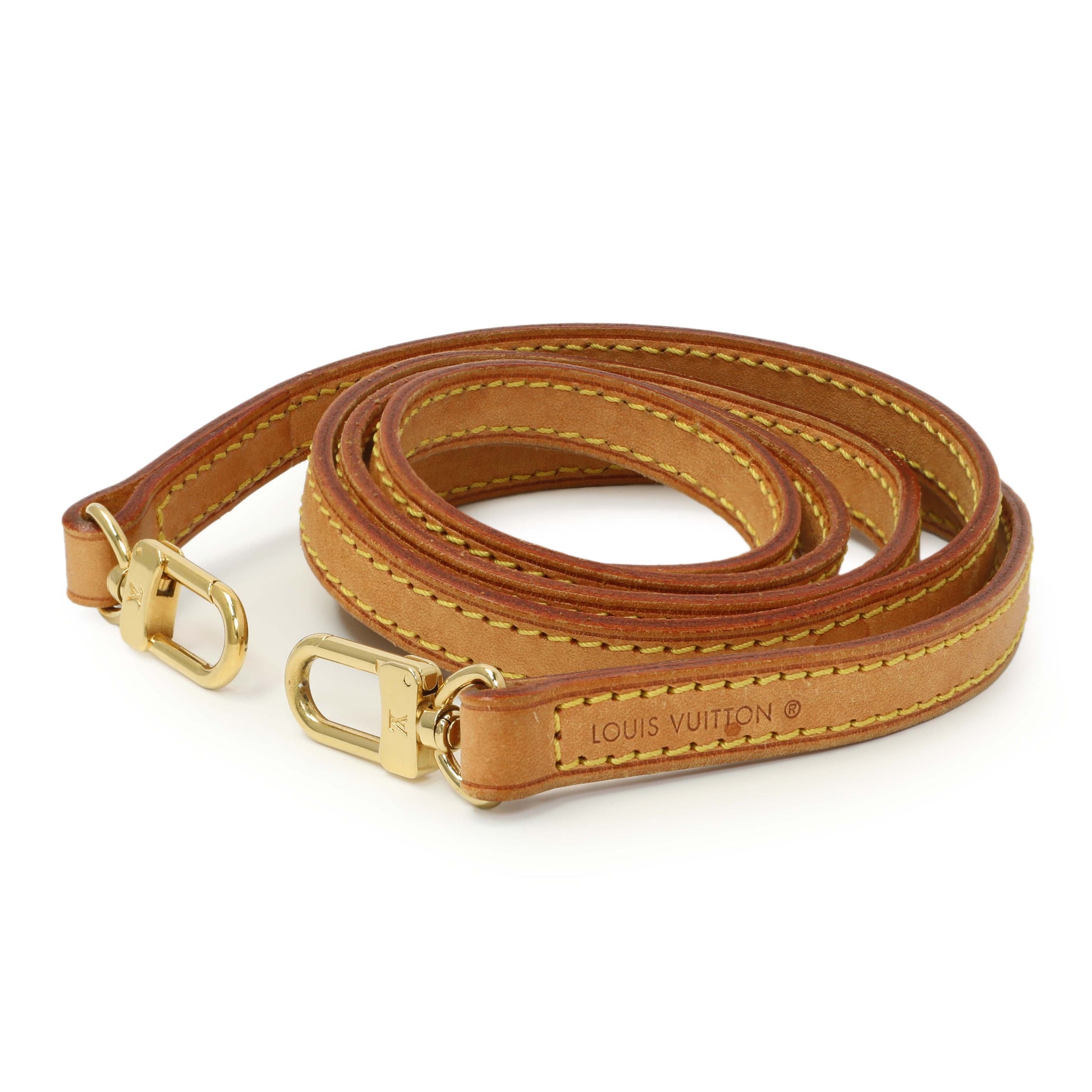 Exclusive Louis Vuitton Vachetta Leather 12mm Shoulder Strap — Back View