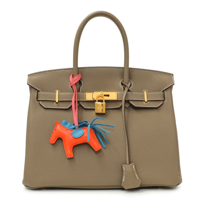 Exclusive Hermes Milo Lambskin Grigri Rodeo Horse Bag Charm PM — Top View