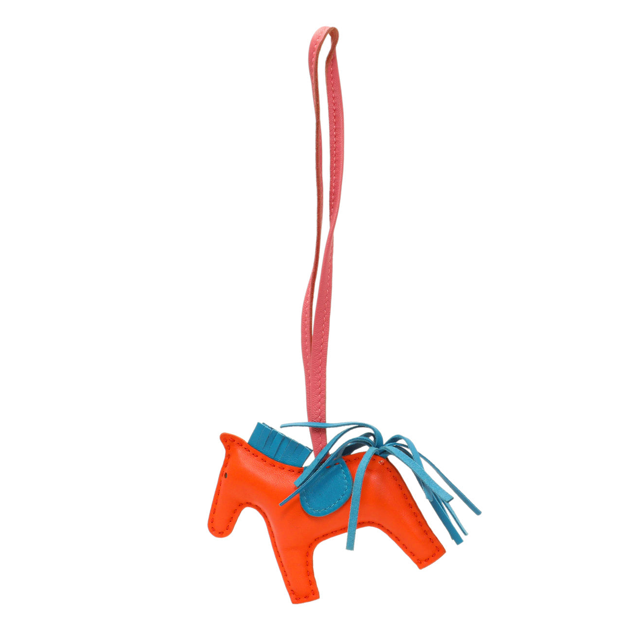 Exclusive Hermes Milo Lambskin Grigri Rodeo Horse Bag Charm PM — Front View