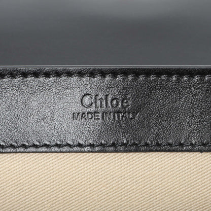 Exclusive Chloe Black Calfskin C Chain Clutch — Detail View