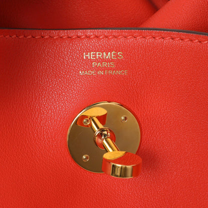 Exclusive Hermes Rouge Tomate Swift Lindy 26 — Detail View