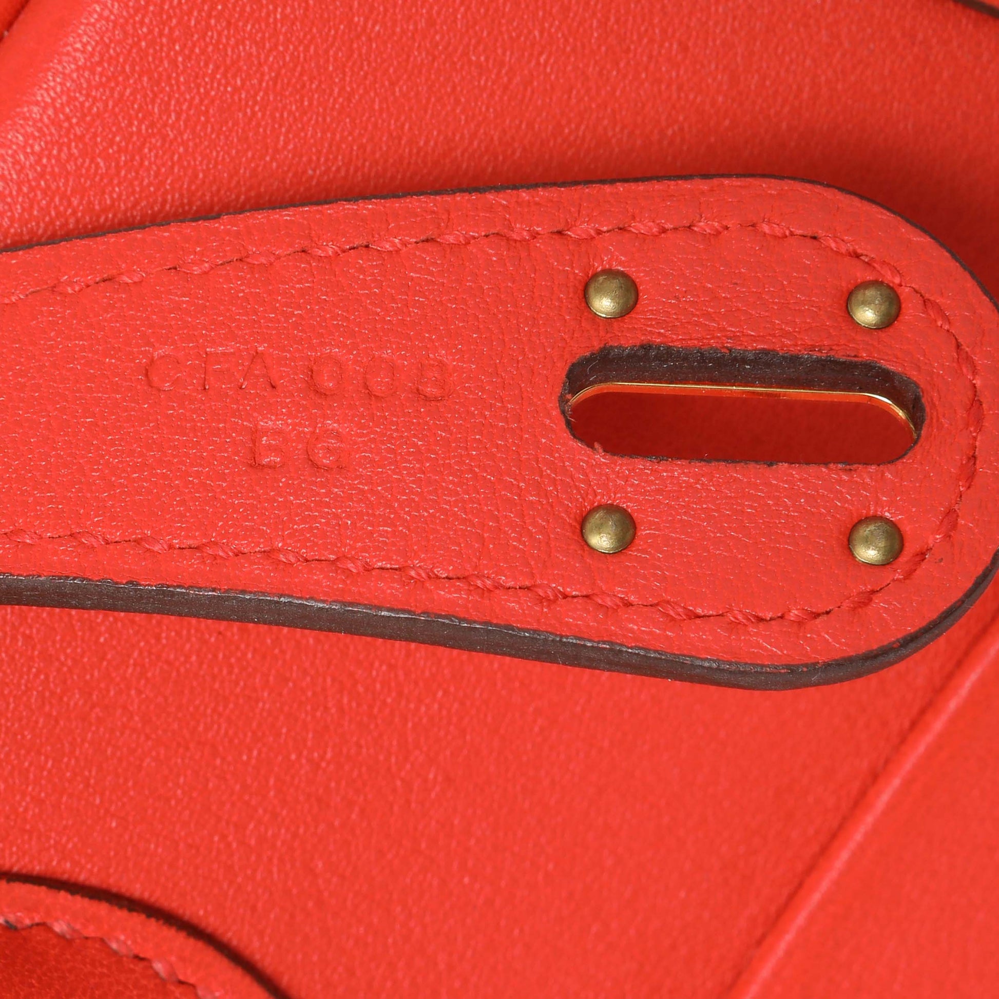 Exclusive Hermes Rouge Tomate Swift Lindy 26 — Lifestyle View