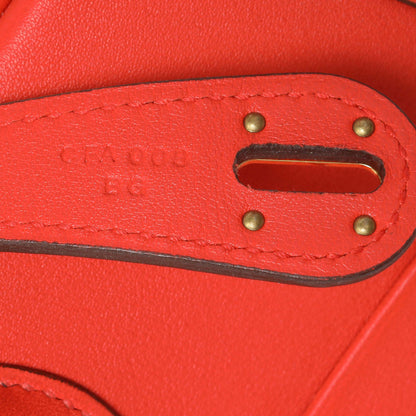 Exclusive Hermes Rouge Tomate Swift Lindy 26 — Lifestyle View