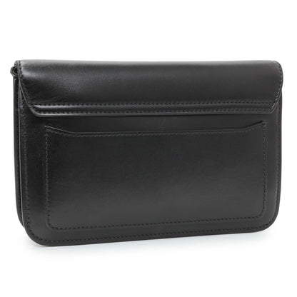 Exclusive Chloe Black Calfskin C Chain Clutch — Side View