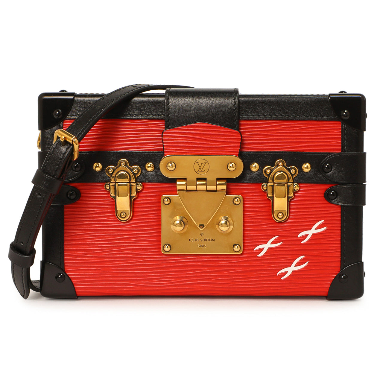 Exclusive Louis Vuitton Red Epi Petite Malle — Front View