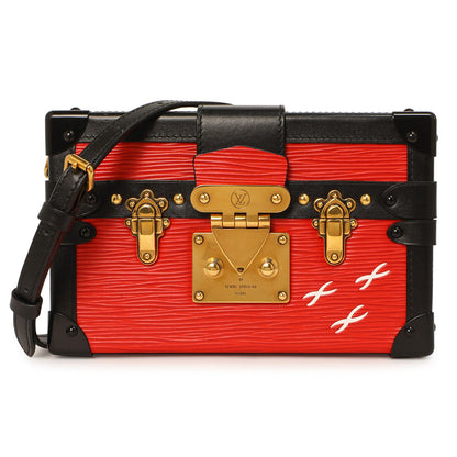 Exclusive Louis Vuitton Red Epi Petite Malle — Front View
