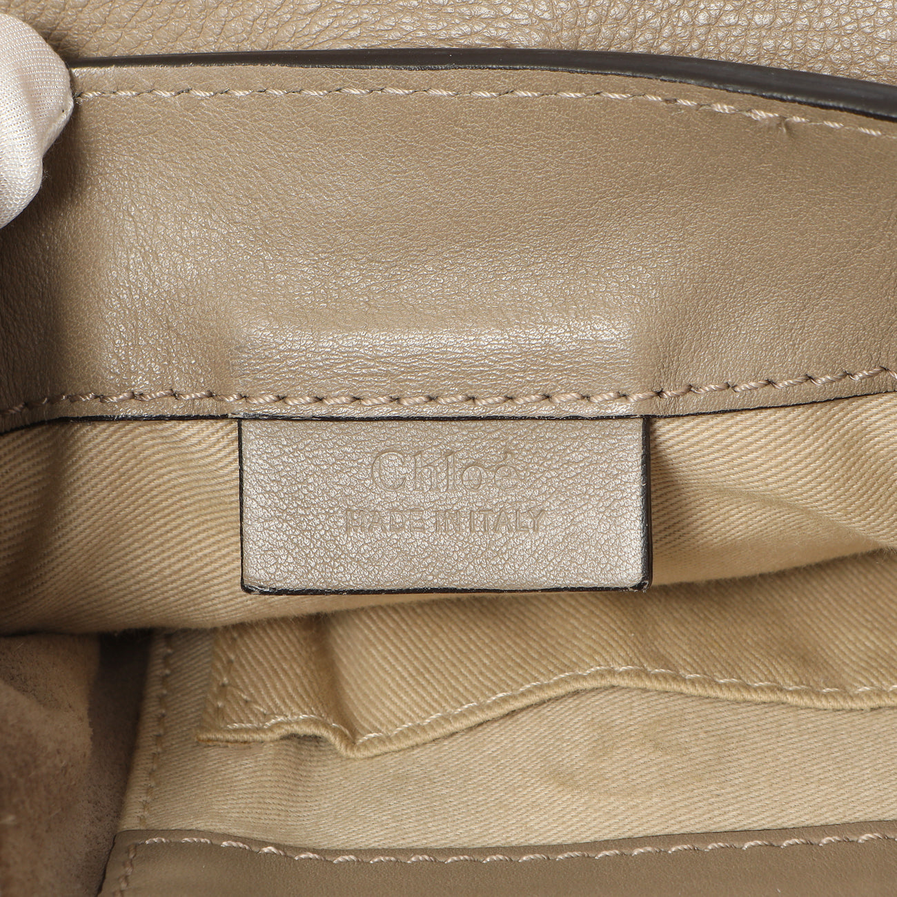 Exclusive Chloe Grey Suede Calfskin Mini Faye Backpack — Alternate View 9