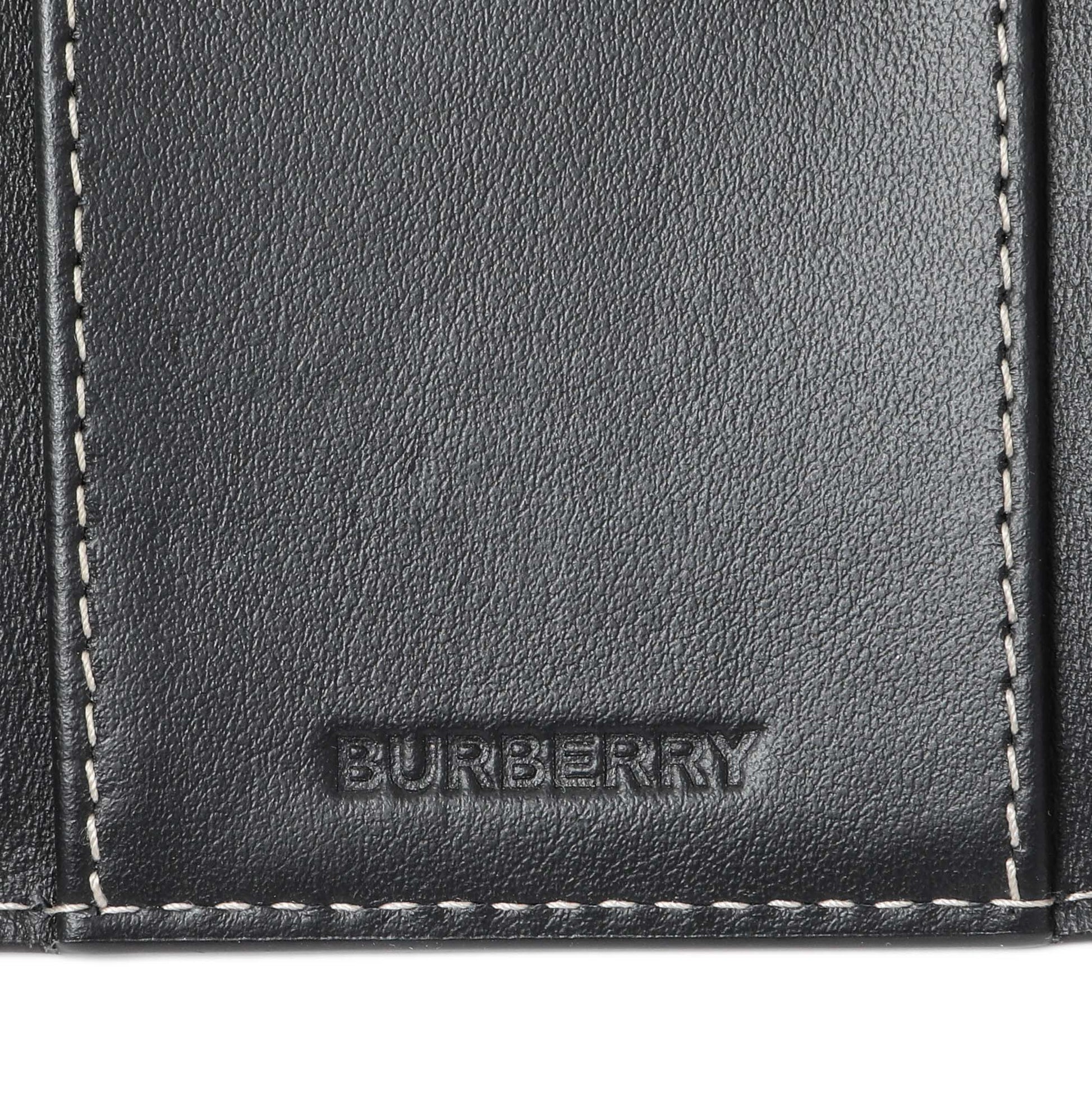 Exclusive Burberry Brown Check Canvas 6 Key Holder Case — Detail View