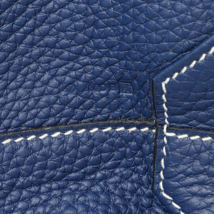 Exclusive Hermes Blue Taurillon Clemence Double Sens 36 — Alternate View 17