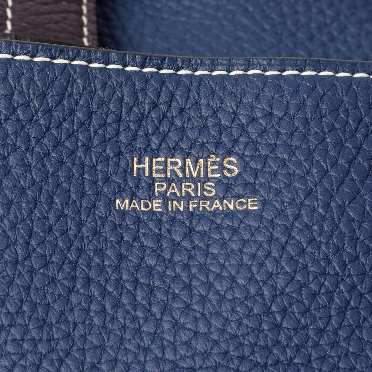 Exclusive Hermes Blue Taurillon Clemence Double Sens 36 — Alternate View 16