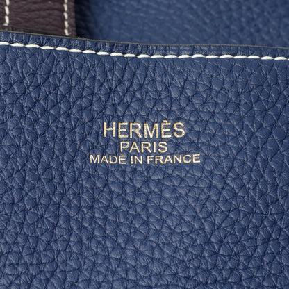 Exclusive Hermes Blue Taurillon Clemence Double Sens 36 — Alternate View 16