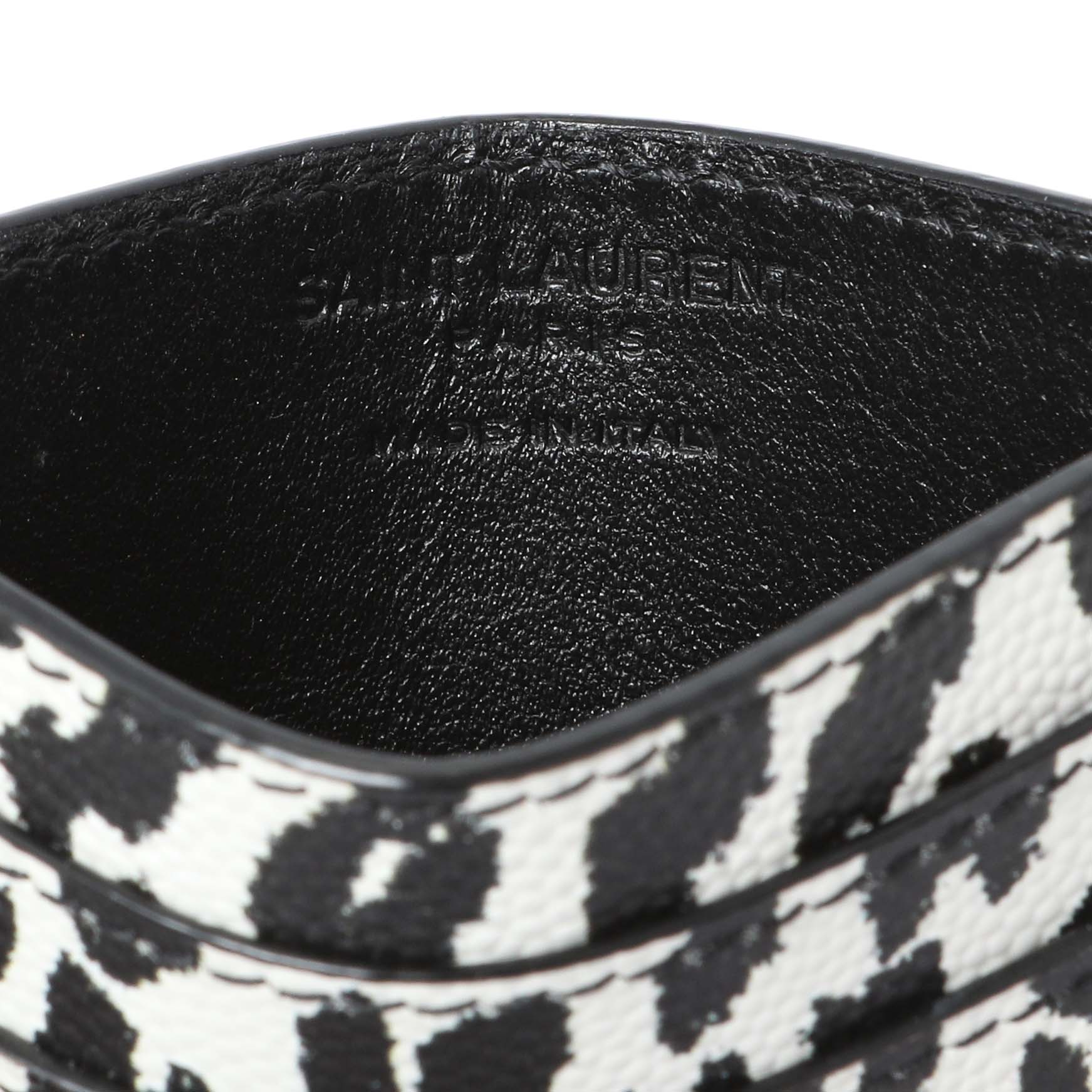 Exclusive Saint Laurent Grain De Poudre Baby Cat Print Card Case — Detail View
