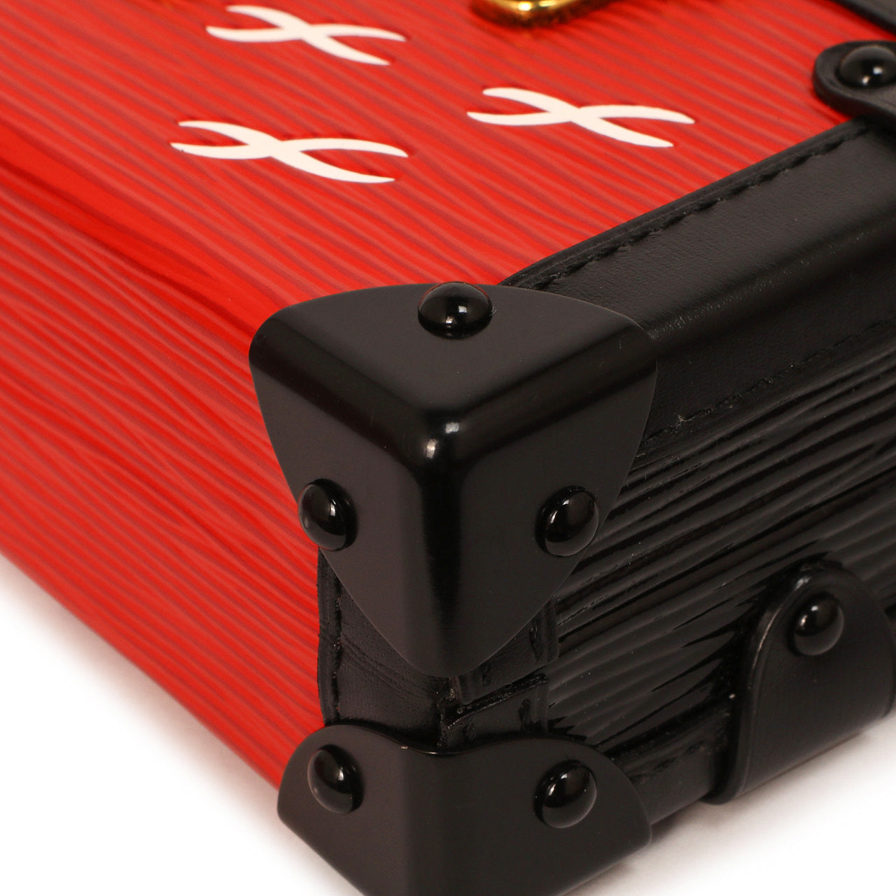 Exclusive Louis Vuitton Red Epi Petite Malle — Detail View
