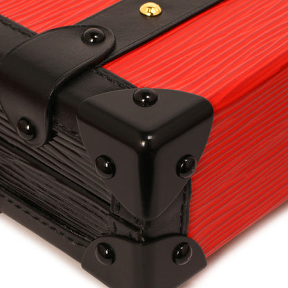 Exclusive Louis Vuitton Red Epi Petite Malle — Lifestyle View