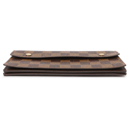 Exclusive Louis Vuitton Damier Ebene Accordeon Wallet — Back View