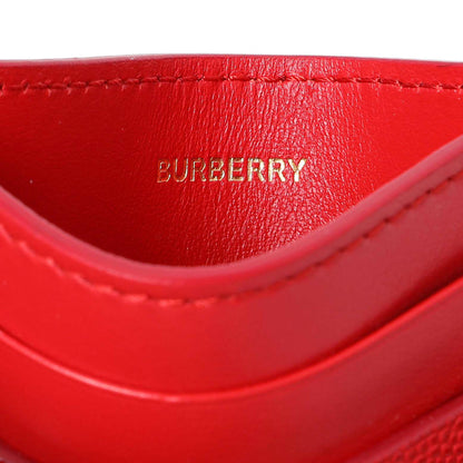 Exclusive Burberry Red Calfskin Card Holder — Detail View