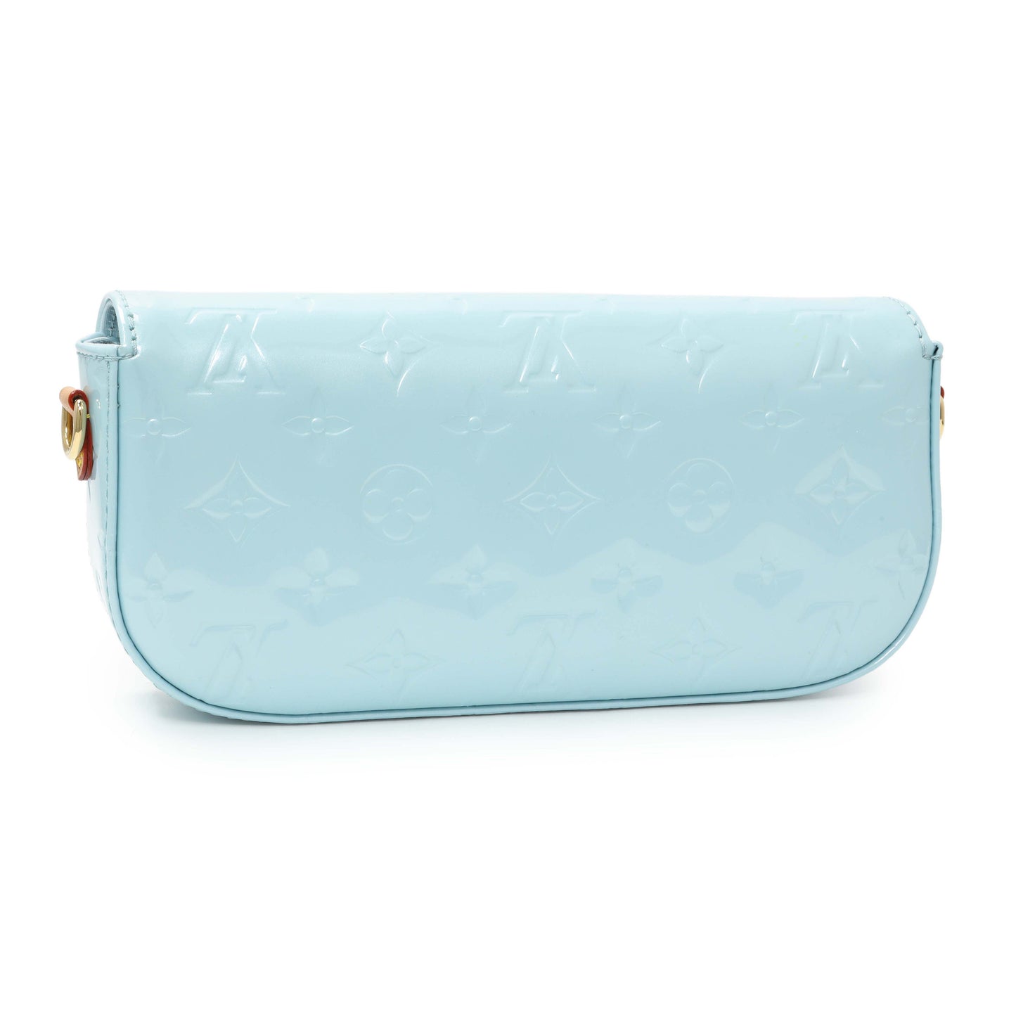 Exclusive Louis Vuitton Light Blue Vernis Malibu Pochette — Side View