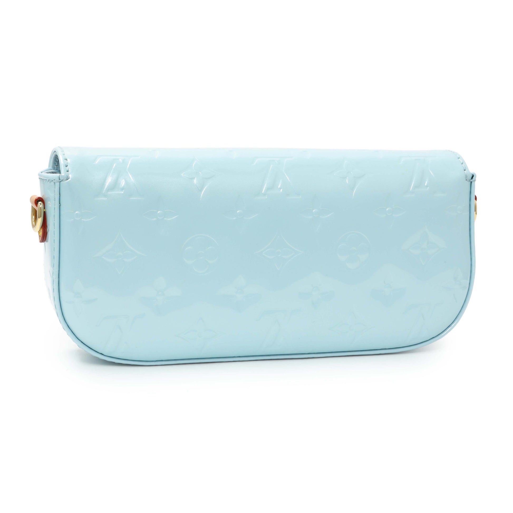 Exclusive Louis Vuitton Light Blue Vernis Malibu Pochette — Side View