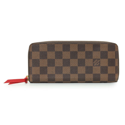 Exclusive Louis Vuitton Damier Ebene Clemence Wallet — Front View