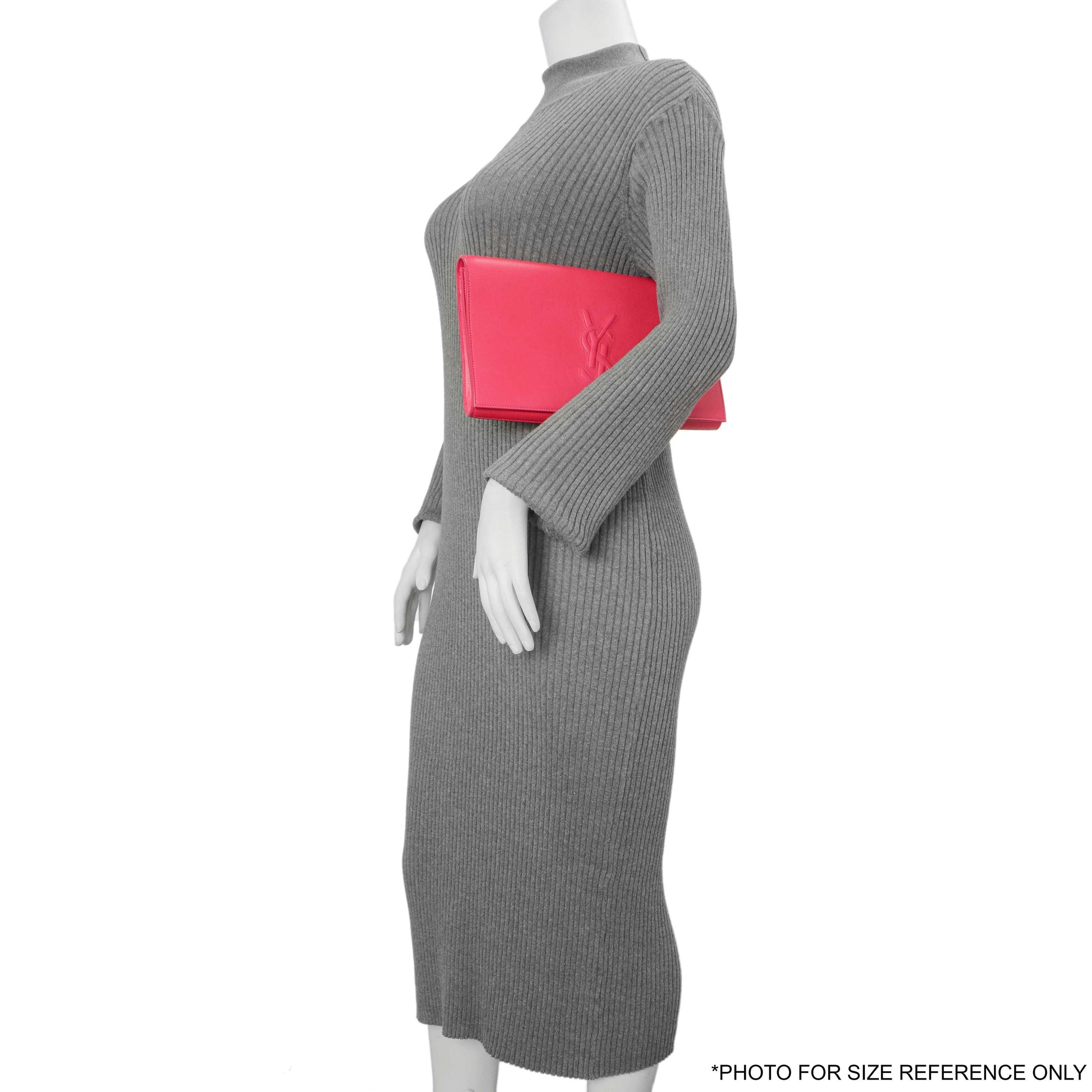 Exclusive Saint Laurent Fuchsia Calfskin Monogram Large Belle De Jour Clutch — Alternate View 7