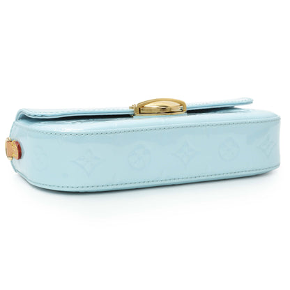 Exclusive Louis Vuitton Light Blue Vernis Malibu Pochette — Back View