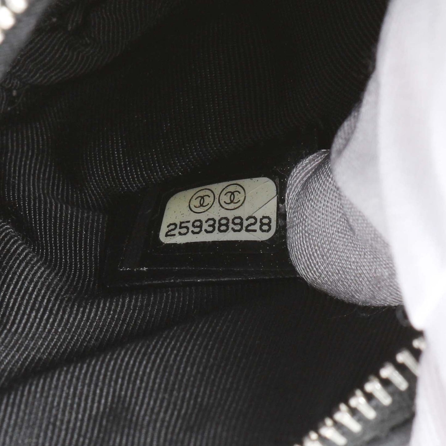 Exclusive Chanel Black Calfskin Tassel Small Cosmetic Pouch — Lifestyle View