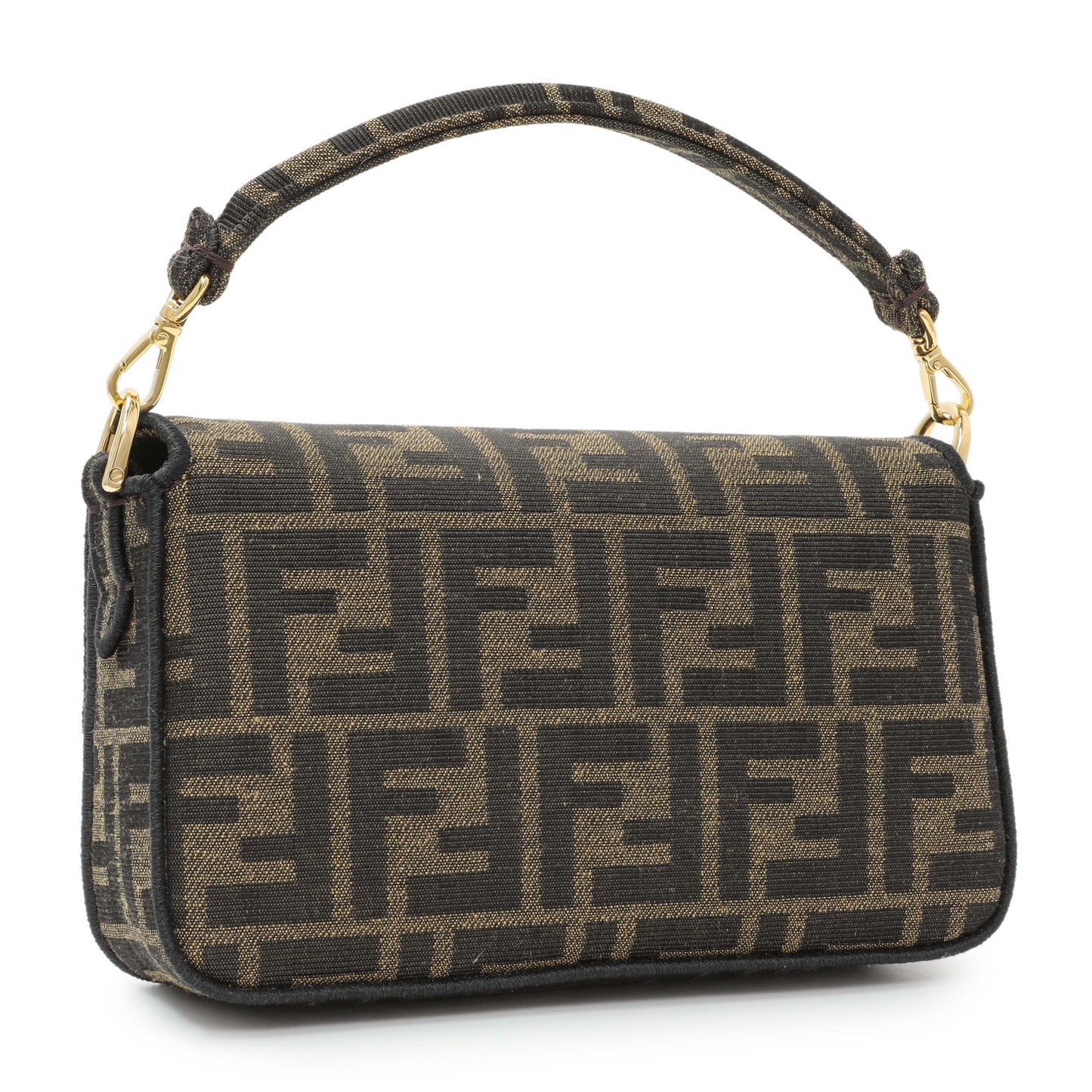 Exclusive Fendi Fabric Jacquard FF 1974 Mini Baguette — Side View