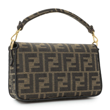 Exclusive Fendi Fabric Jacquard FF 1974 Mini Baguette — Side View