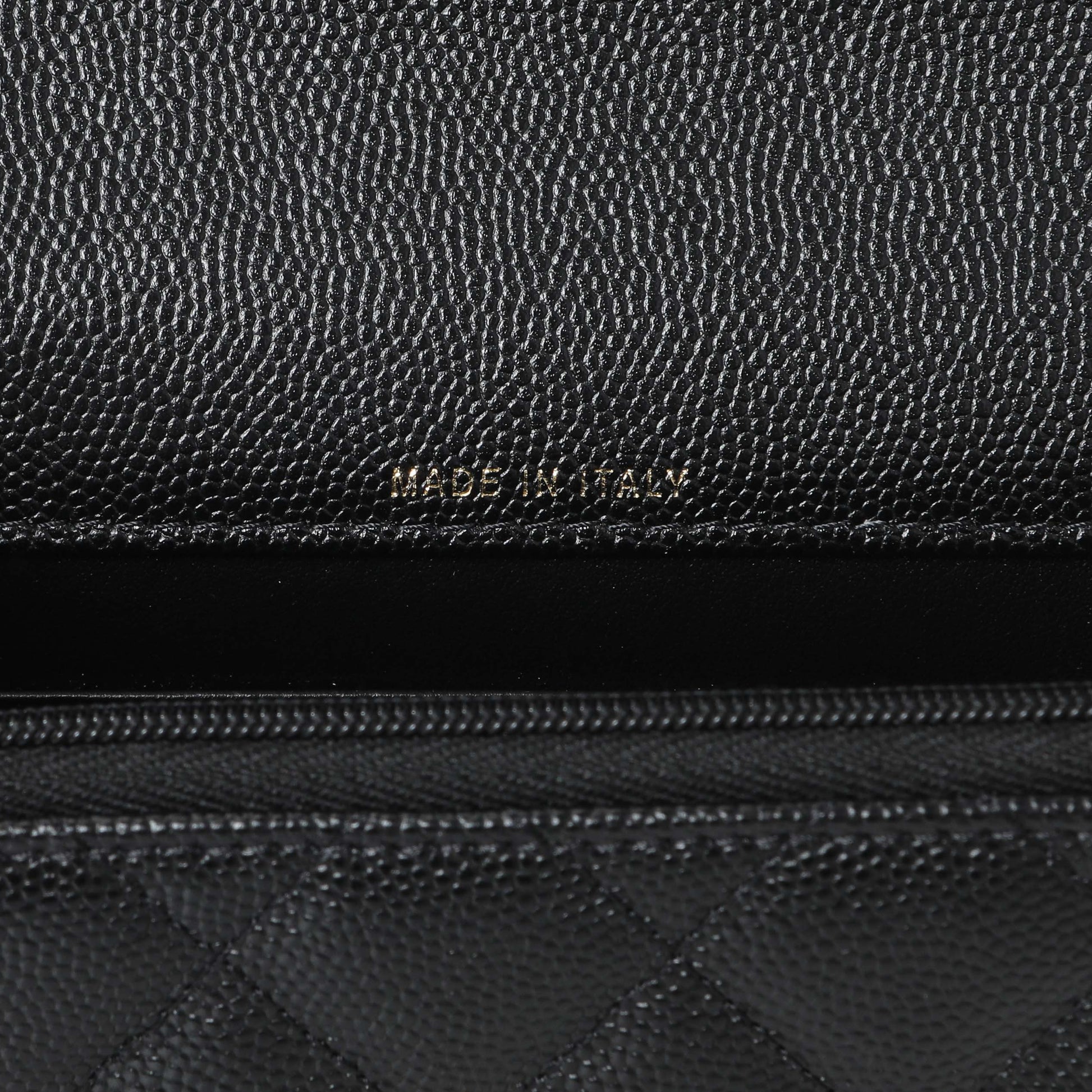 Exclusive Chanel Black Quilted Caviar Trendy Handle Clutch with Chain — Lifestyle View
