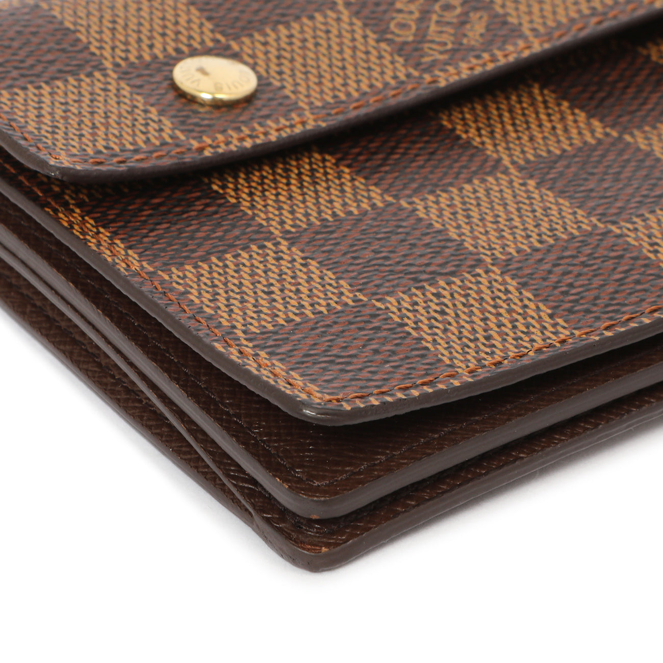 Exclusive Louis Vuitton Damier Ebene Accordeon Wallet — Top View