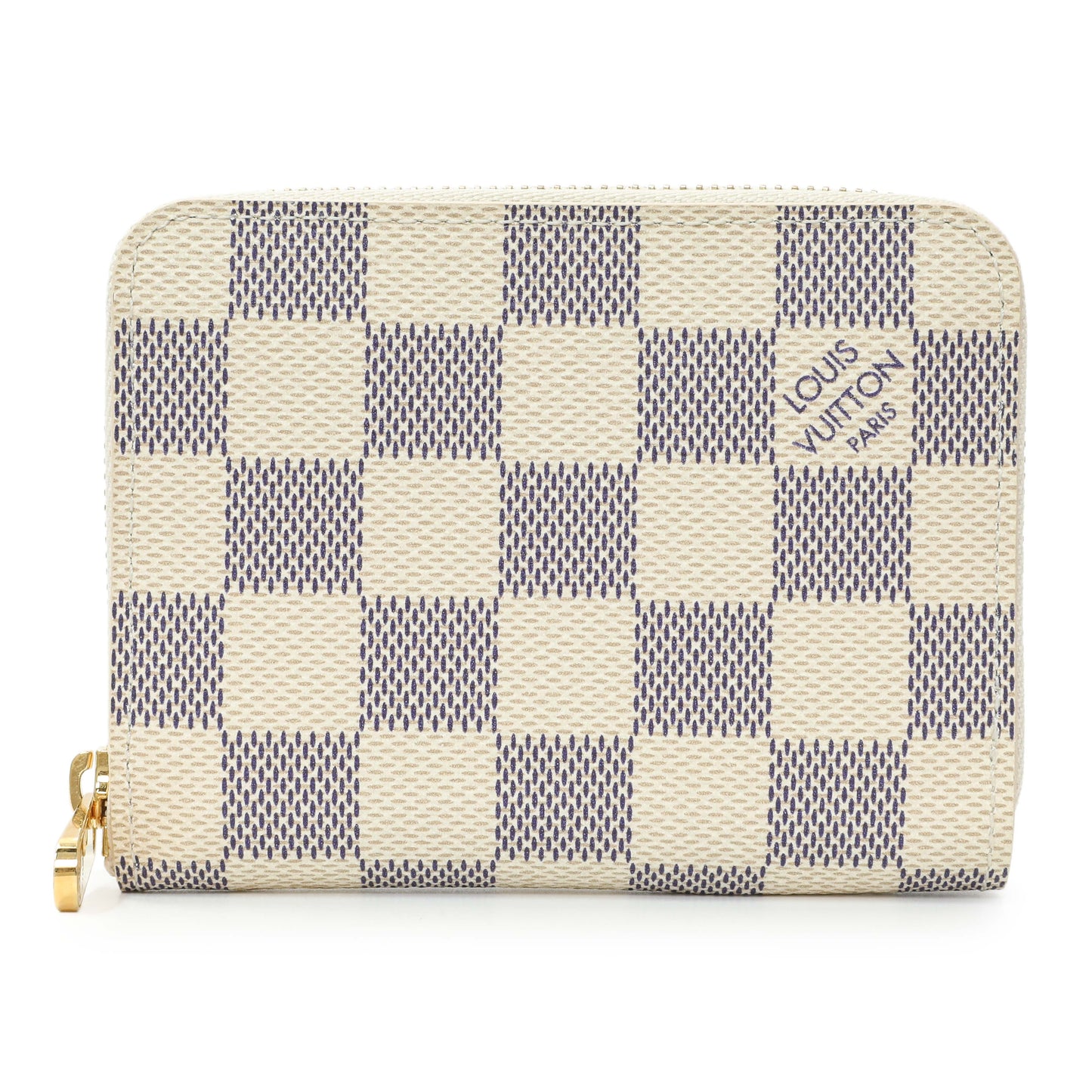Exclusive Louis Vuitton Damier Azur Zippy Coin Purse — Front View