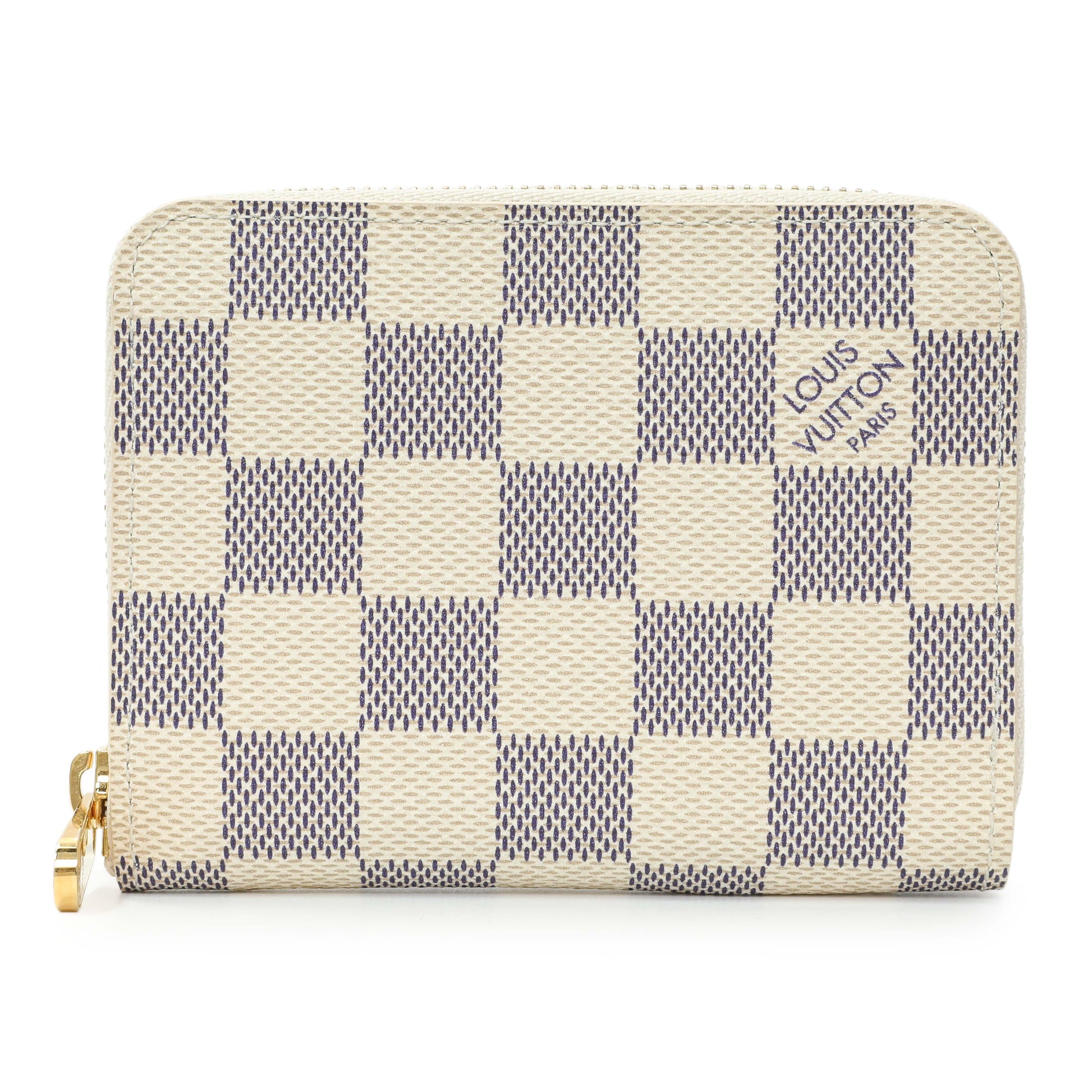 Exclusive Louis Vuitton Damier Azur Zippy Coin Purse — Front View