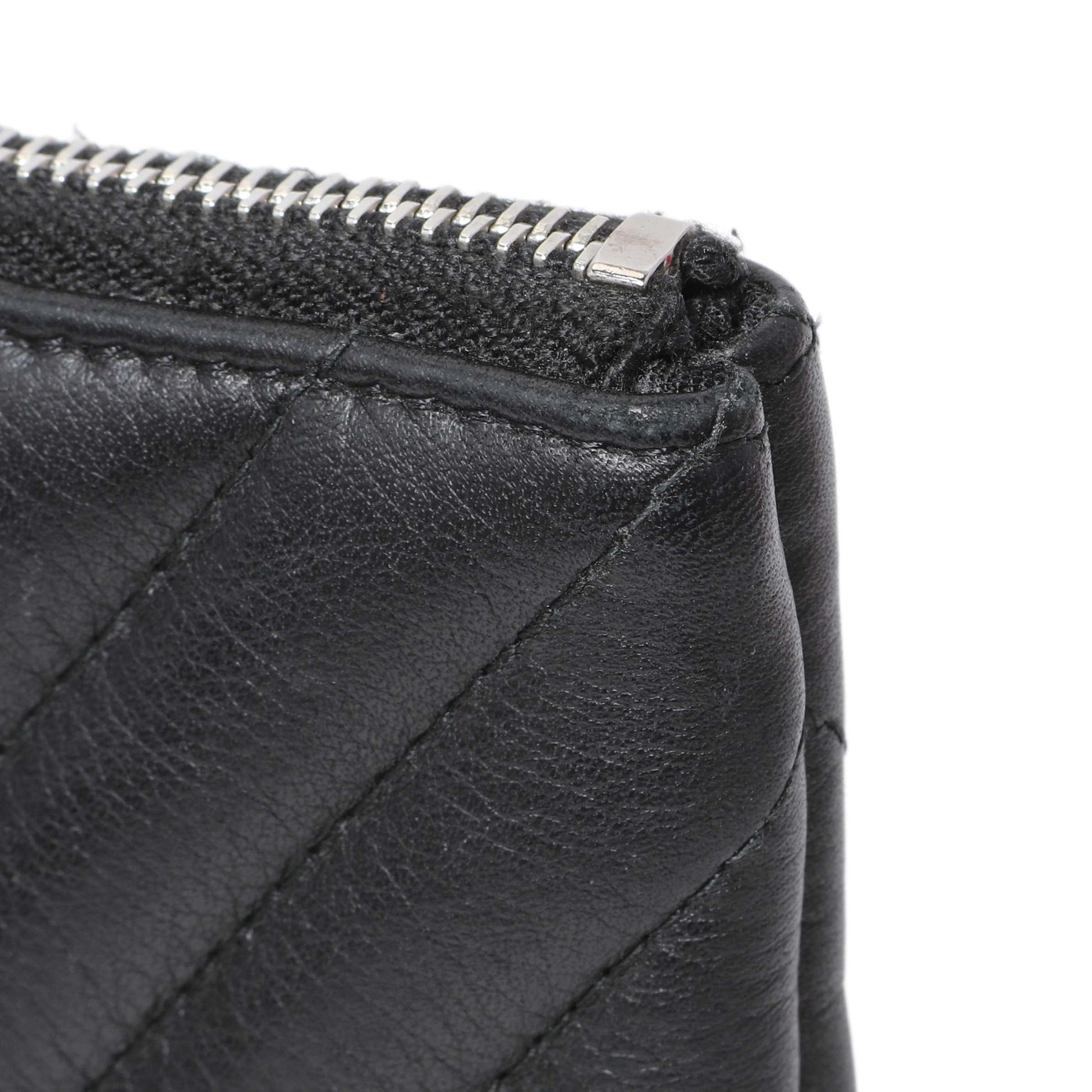 Exclusive Chanel Black Calfskin Tassel Small Cosmetic Pouch — Alternate View 10