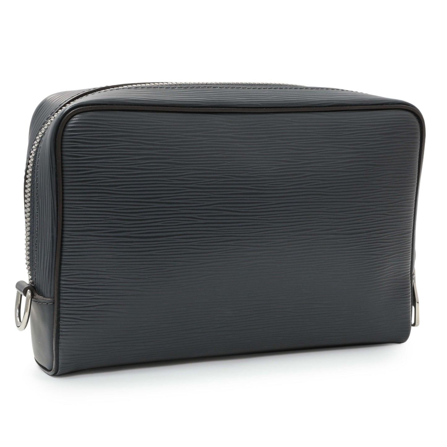 Exclusive Louis Vuitton Navy Epi Kasai Clutch — Side View